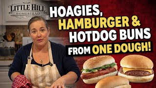 One Dough, 3 Ways: Hamburger, Hot Dog & Hoagie Rolls. How to make and form your dough