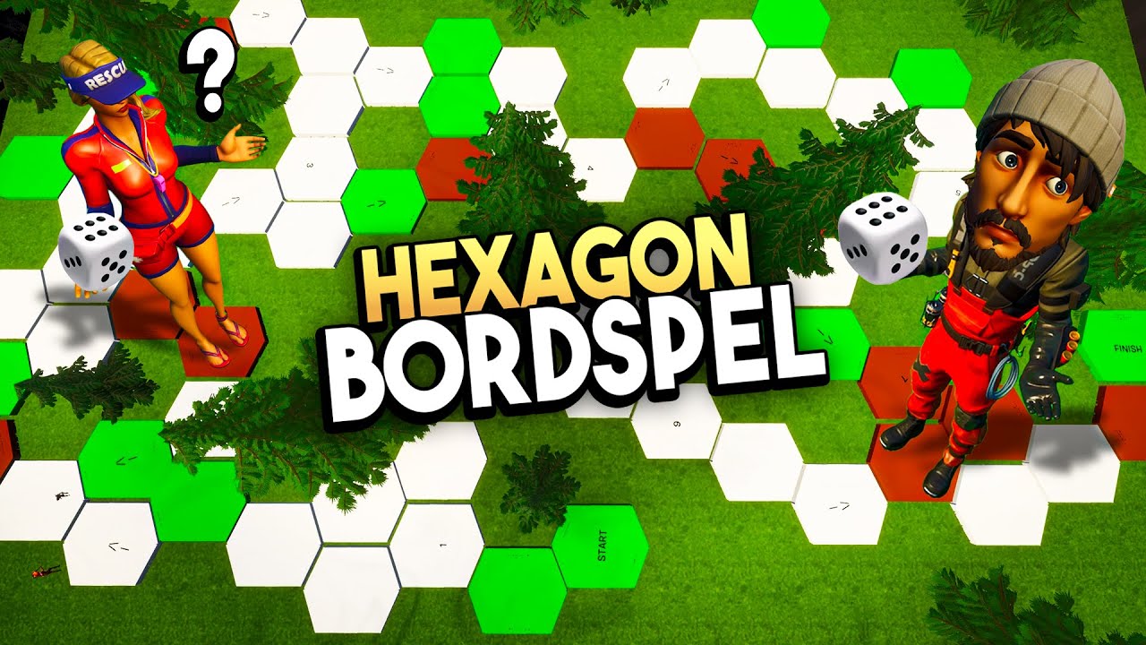 GENIAAL *HEXAGON* BORDSPEL IN FORTNITE!!