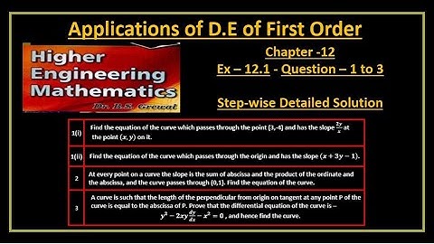 B S Grewal Ex.12.1 Step wise detailed solution of Questions 01 to 03