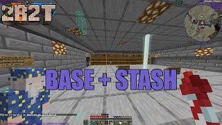 2b2t: finding base & small stash