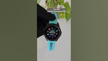 Turn Off Garmin Forerunner 265