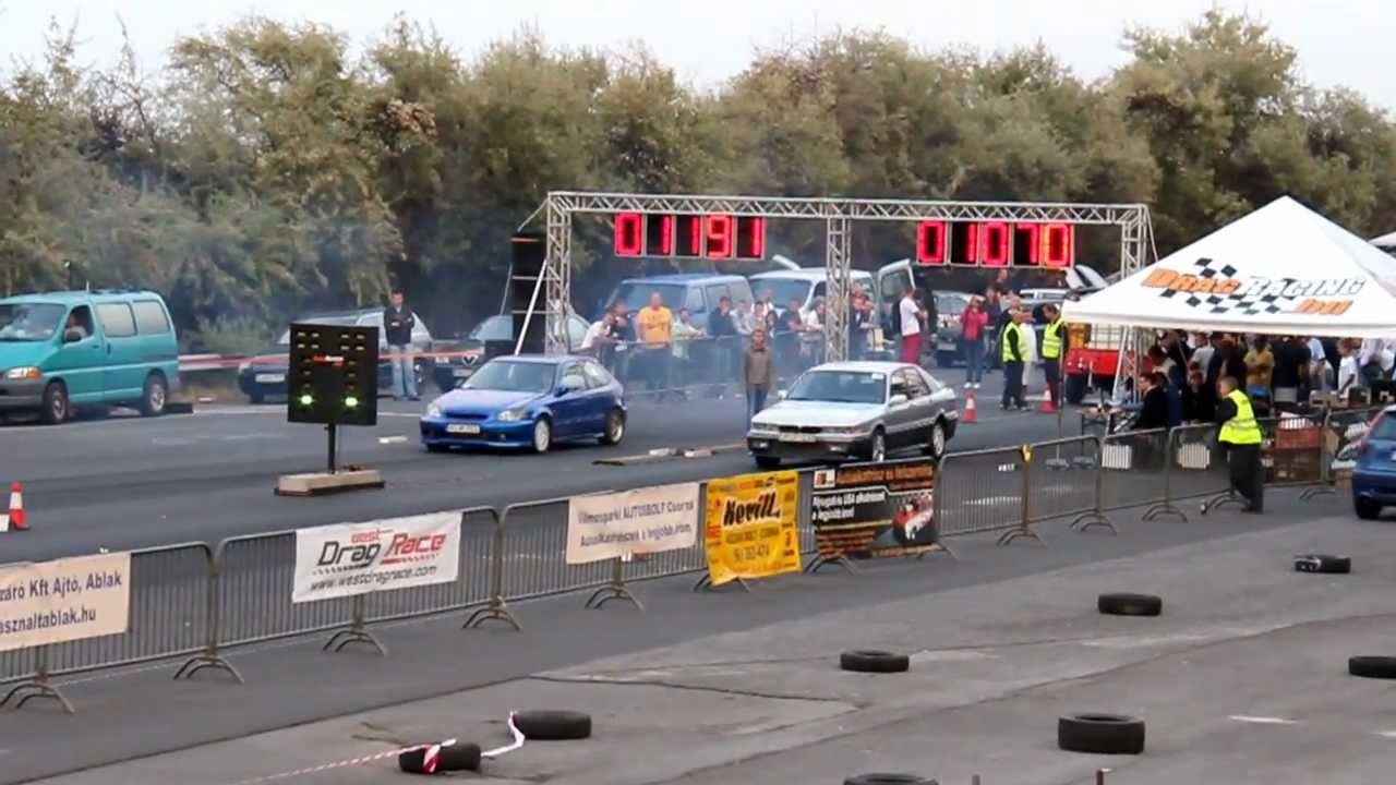 Mitsubishi Galant 2.0 turbo Fwd vs Honda Civic 1.6 turbo Fwd DRAG 1/4