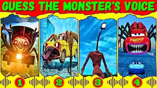 Guess Monster Voice Choo Choo Charles, Car Eater, Light Head, McQueen Eater Coffin Dance