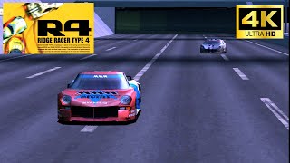 PS1を「4k画質」で蘇らせてみた!【R4-RIDGE RACER TYPE4】初めからストーリークリアまで　マイクロ・マウス・マッピーチーム 4K GAMEPLAY #1