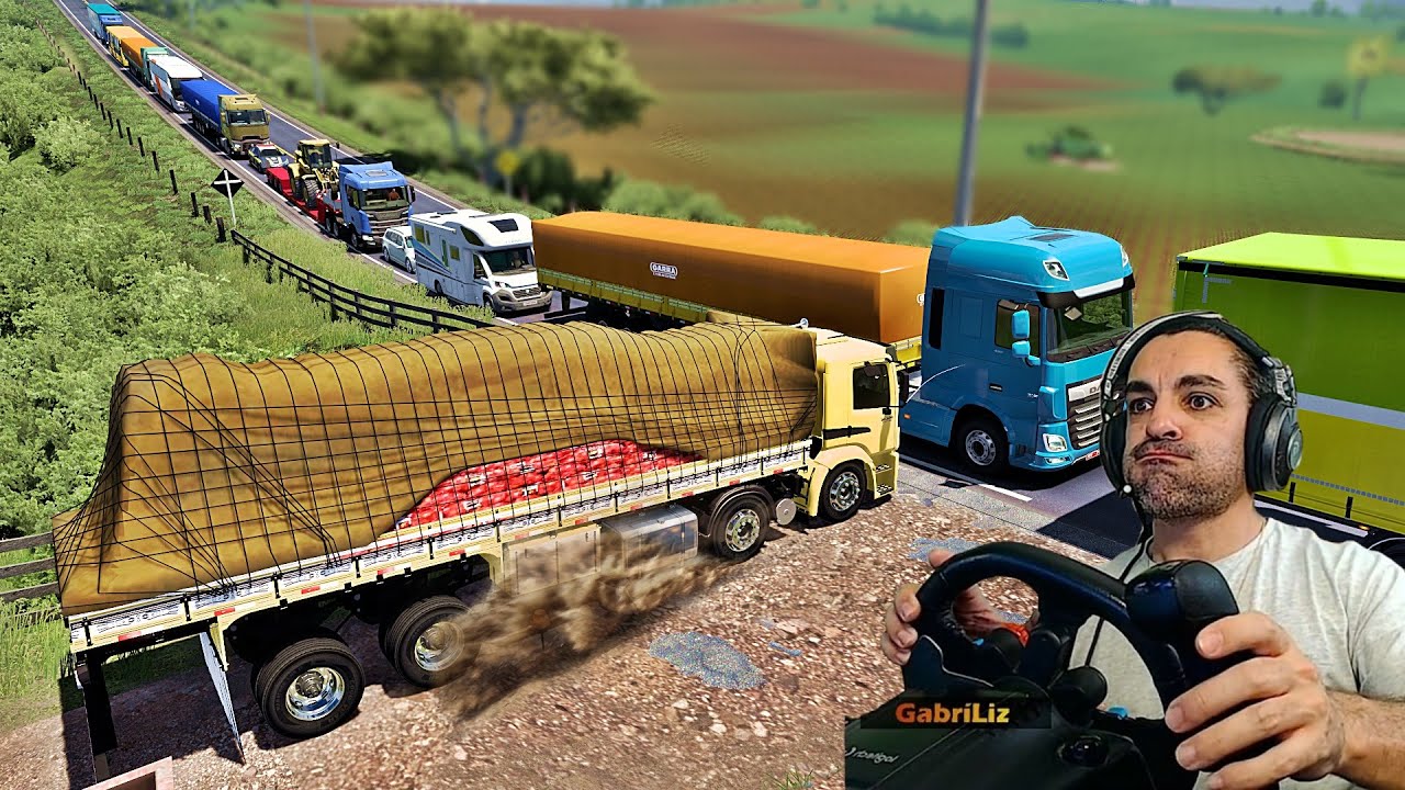 TRÂNSITO PARADO, TIVE QUE USAR A FORÇA DO CAMINHÃO - Vida de Caminhoneiro 372 - Euro Truck 2