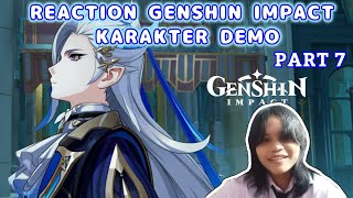 Reaction Genshin Impact karakter demo | PART 7 | Karakter Fontaine!