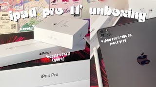 *asmr* ipad pro 2021 unboxing 📦 [11” m1 chip + accessories]