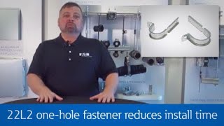Faster installs with TOLCO one-hole hanger and restraint