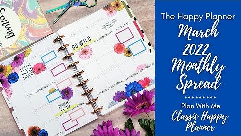 PWM | March Monthly Spread 2022 | The Happy Planner