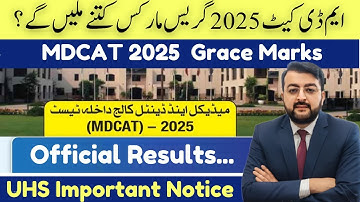 UHS MDCAT Grace Marks | UHS MDCAT 2025 Latest News