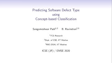 Predicting Software Defect Type using Concept-based Classification