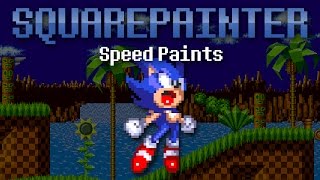 Sonic The Hedgehog Speed Painting - Squarepainter screenshot 2
