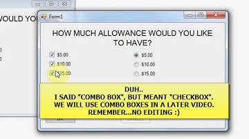 VISUAL BASIC VIDEO 7 CHECKBOXES RADIO BUTTONS AND GROUP BOXES