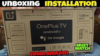 Oneplus 43Y1S Pro Tv Unboxing Oneplus 43Inch Y Series 4K Tv