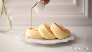 [종이컵계량]핸드믹서 없이 만드는 2100원 수플레 팬케이크 (Soufflé pancake made of 2$, 4000번 젓기 챌린지!)