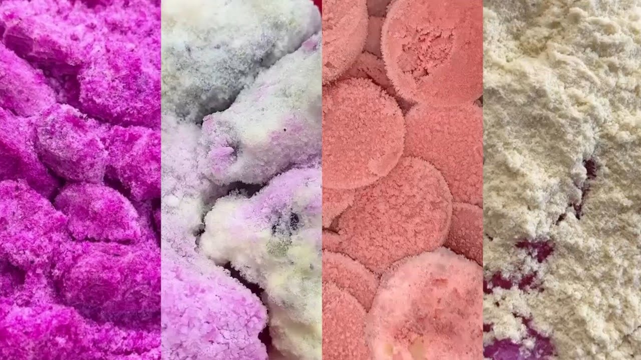 ASMR MIXED ICE PINK POWDER AND CRUSHED ICE - YouTube