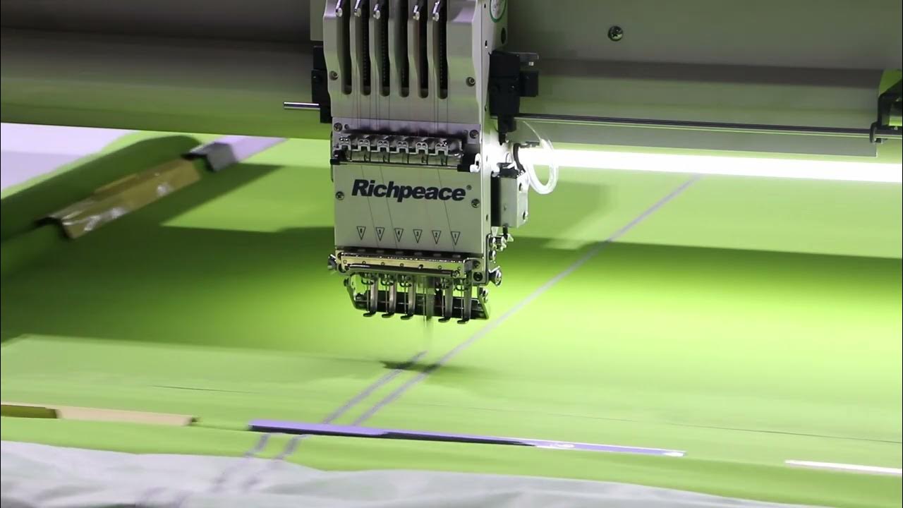 How to make bed sheet/duvet cover by Richpeace large area embroidery machine? YouTube
