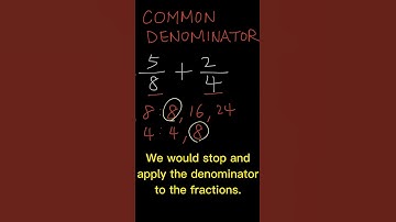 Adding Two Fractions with Unlike Denominators #shorts