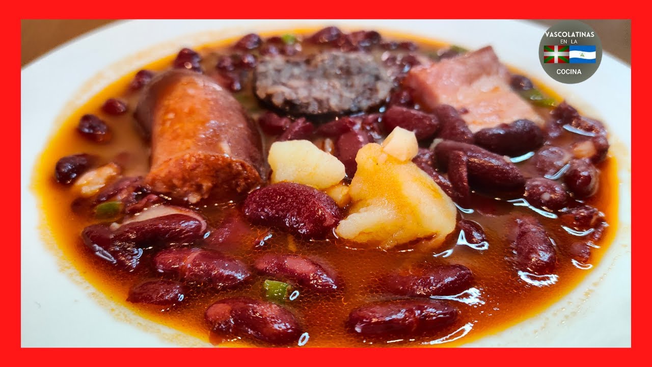 ALUBIAS ROJAS A LA VASCA. Receta Tradicional y Muy Fácil