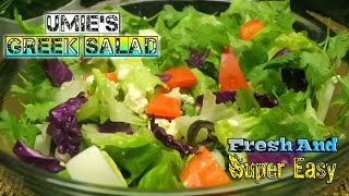 Cara membuat fresh Greek salad | mudah dan enak - Umie's Food