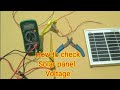 How to check solar panel voltage  dc motor  agathiron