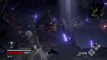 Code Vein - Ruined City Underground: Reach Natural Cavern Mistle: Fighter Heavy Axe Gameplay (2019)