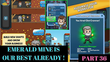 EMERALD MINE IS OUR BEST ALREADY! Idle Miner Part 36
