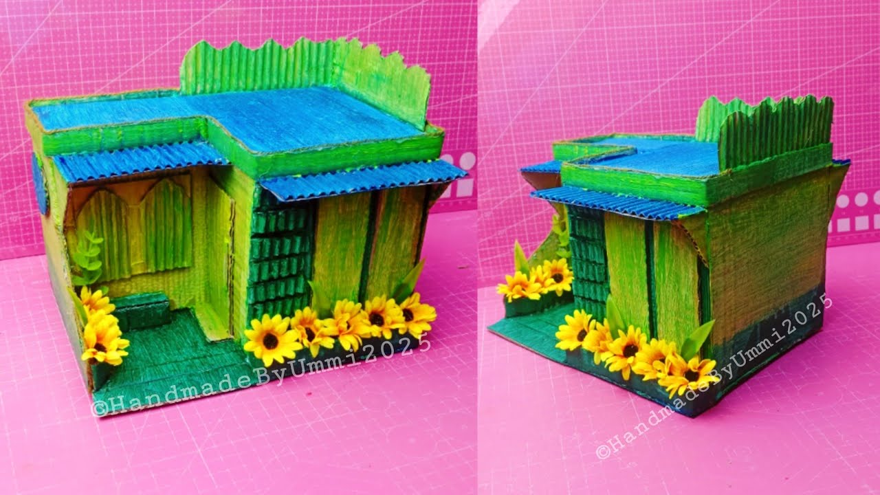 How To Make House from Cardboard |Project P5 Daur Ulang | Miniatur Rumah Dari Kardus | Recycle Craft