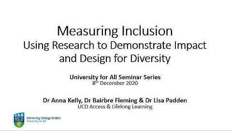 Measuring Inclusion:  Using Research to Demonstrate Impact and Design for Diversity
