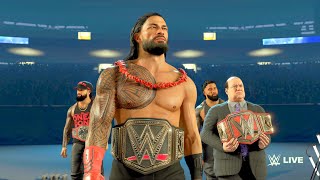 WWE 2K23 (PS5) - Brock Lesnar vs Roman Reigns Gameplay | SummerSlam Match (4K 60fps)