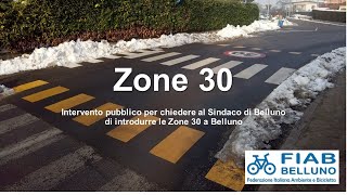 FIAB Belluno chiede Zone 30