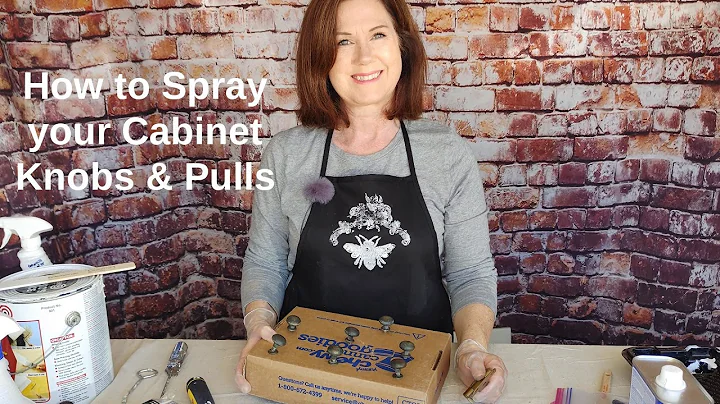 How to Spray your Cabinet Knobs & Pulls spray knob