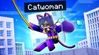 Stealing Diamonds as CATWOMAN In Minecraft!