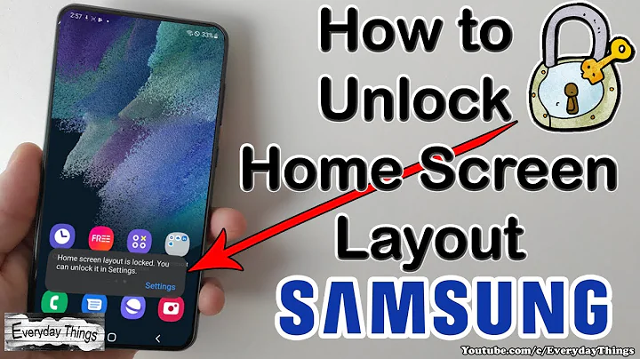 How to Unlock Home Screen Layout on Samsung Phone