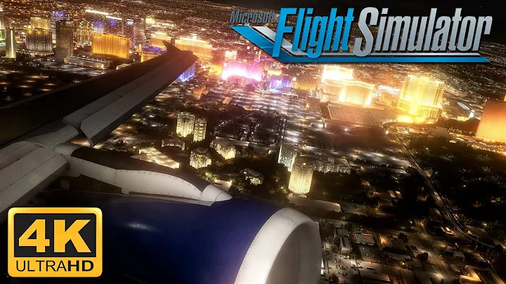 (4K) Microsoft Flight Simulator 2020 *ULTRA GRAPHICS* A320 Night Graphics Takeoff From Las Vegas
