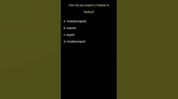 How do you export a module in Node js