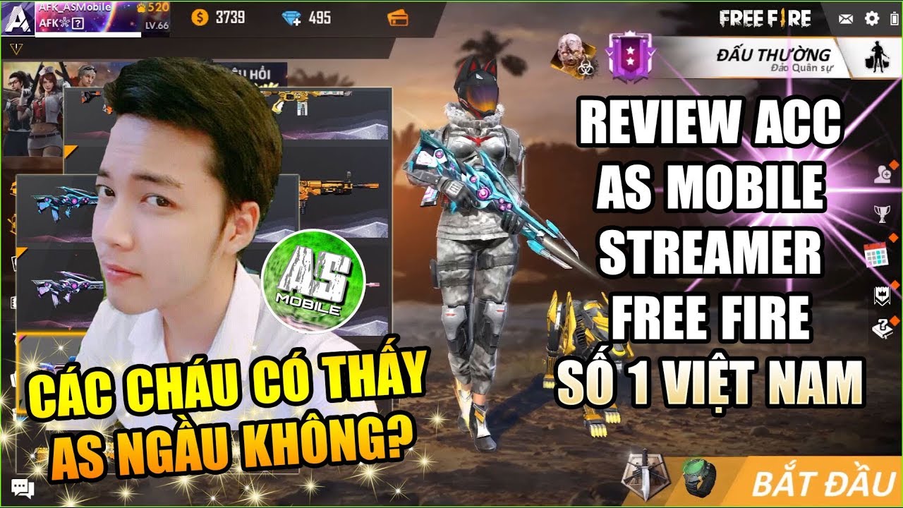 Free Fire | Review Acc Khủng AFK AS Mobile Streamer Free ...