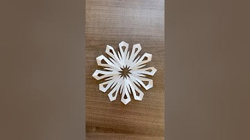 Flower design paper snowflake decor/easy DIY fun snowflake paper craft idea#trending #viral #shorts