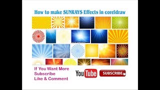 How to Make SUNRAYS EFFECTS  BACKGROUND IN CORELDRAW