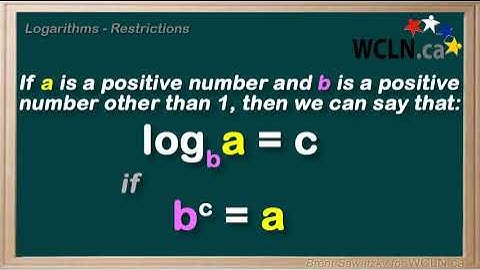 WCLN - Math - Logarithms - Restrictions (Intro 6/6)