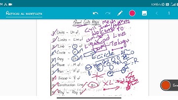 PART-1 Autocad 2d Commands in Telugu ||Learn Commands||Cad Love Telugu||IMPORTANT COMMANDS LearnHere