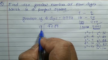 Find the greatest number of four digits which is a perfect square