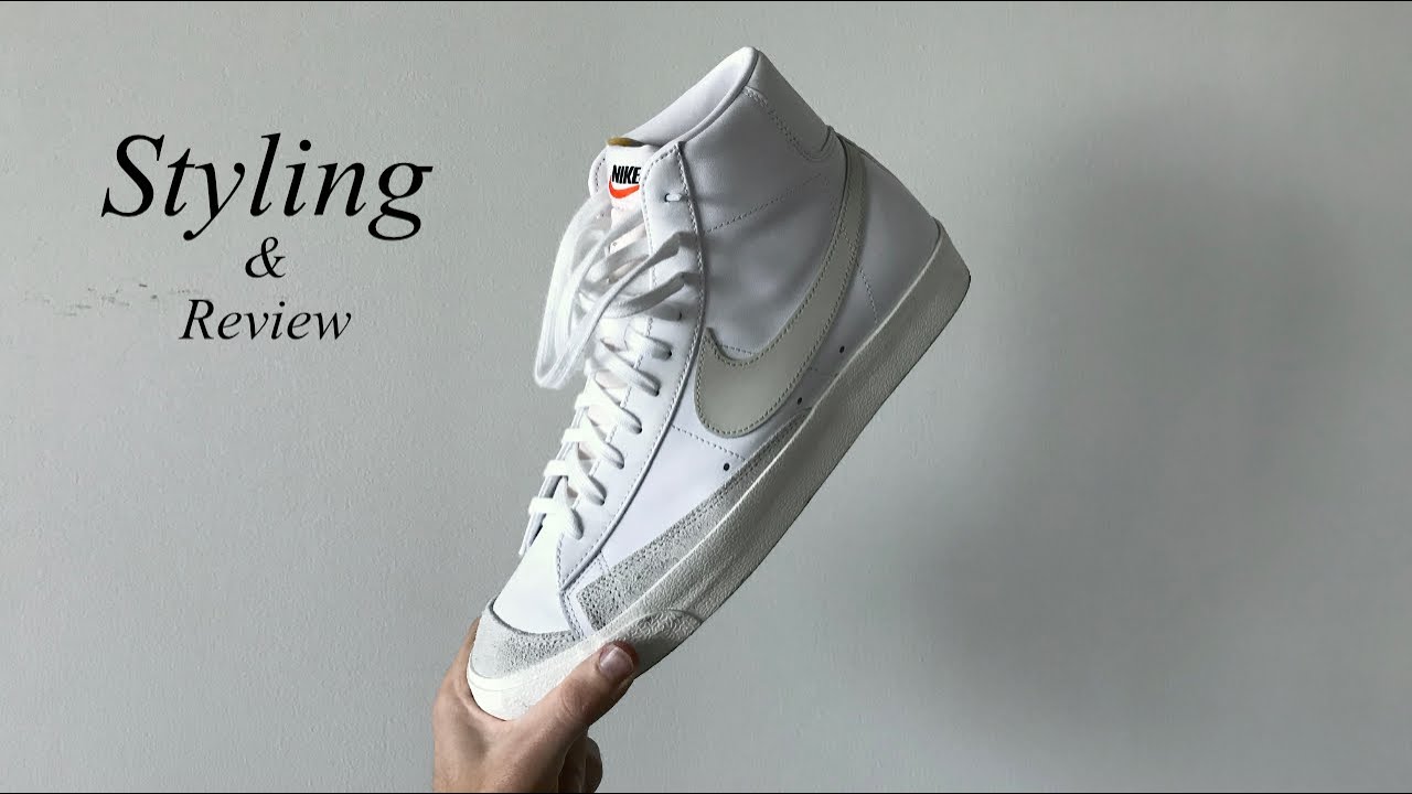 silver nike blazers