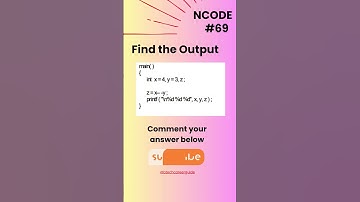 NCODE #69 | Find the Output | Comment your Answer Below | #coding #ncodeseries #ncode #coding #code.