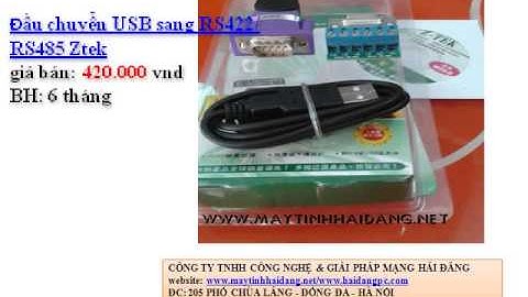 DÂY CÁP USB TO RS232 ZTEK, USB TO RS422/RS485 ZTEK, USB TO RS232 UNITEK BÁN TẠI HẢI ĐĂNG