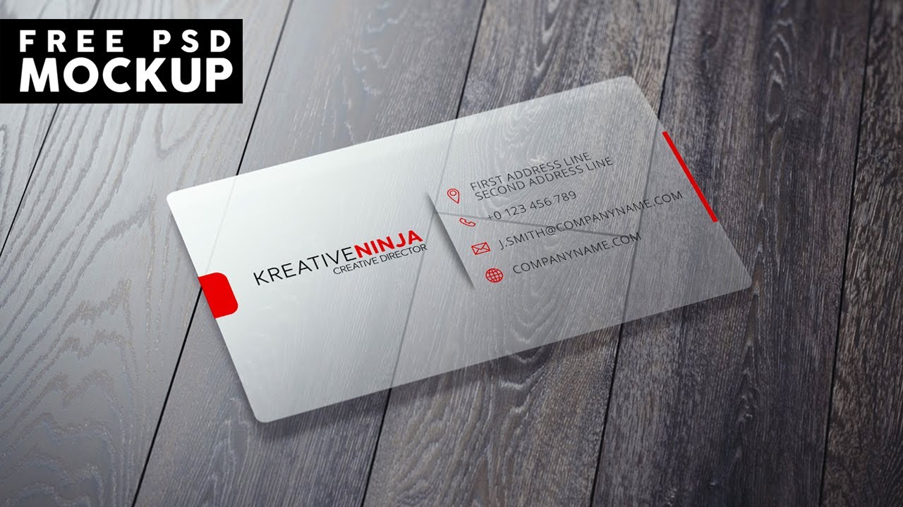 Download Transparent Business Card Mockup | Free PSD Mockups | 2020 - YouTube