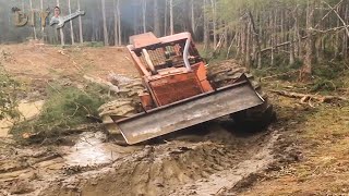 TOP 10 Extreme Dangerous Tree Tractor Control   Fastest Tree Skidder Operator Skill
