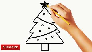 How to draw a Christmas tree? Step by step by #Multiknik