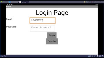 Testing of Login Page in Bluestacks