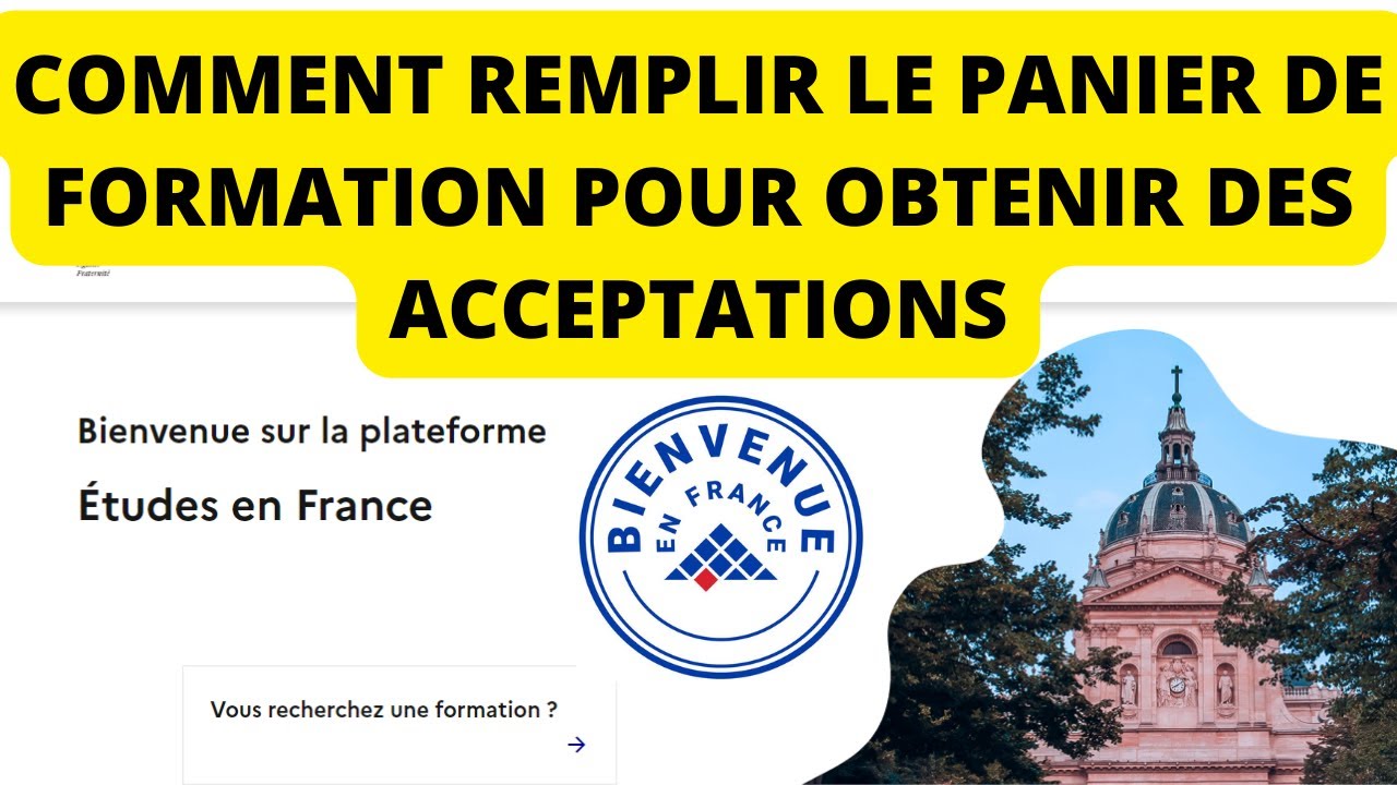 REMPLIR VOTRE PANIER DE FORMATION & UNIVERSITÉS Campus France . - YouTube